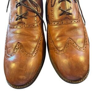 Cole HAAN Wayne Oxford Mens Shoes Brown Leather Wingtip 12M Preppy Business